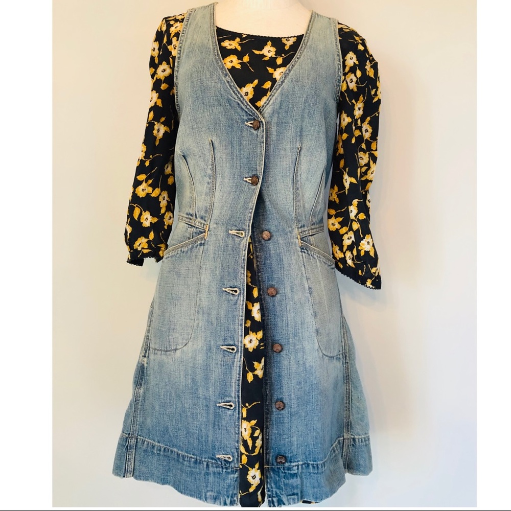 Levi’s Sleeveless denim Romper Dress xs